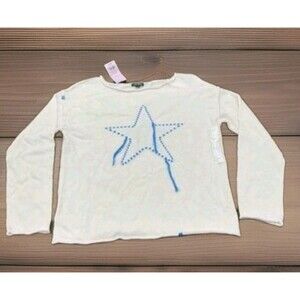 Women's Wide Crewneck Americana Pullover Sweater - Wild Fable Sz. L